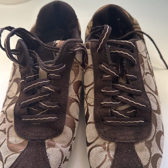 Coach logo brown shoes snickers 7 - Picture 9 of 10